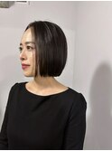 ぱつっとボブ/40代/50代/60代/脱白髪染め