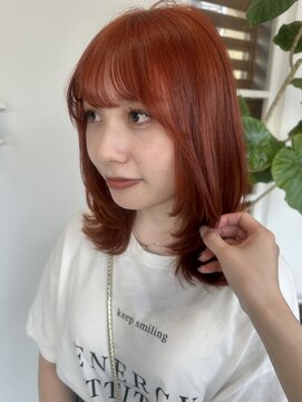 ジャガラ 千葉駅北口店(JAGARA) オレンジカラー×顔まわりレイヤー【千葉・千葉駅】