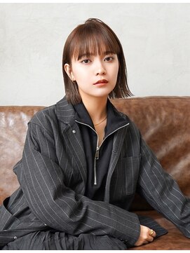 ラフィス ヘアー ロビン 名古屋店(La fith hair robin) 【La fith】切りっぱなしボブ×グレーベージュ