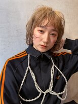 ロンドエニカ 大宮(Lond enika)&nbsp;ウルフモードアッシュカラーレイヤーロンググレーベージュ[大宮]