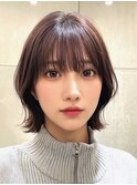 韓国風顔周り小顔レイヤーカット/黒髪地毛風カラー/池袋