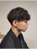 刈り上げマッシュ縦落ちツイストスパイラルパーマ