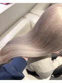 12579髪質改善金髪ホワイトブロンドシルバーアッシュストレート