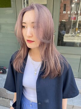 マーシュ(marshu) ブリーチデザイン♪ハイトーンピンクベージュ【Hikaru】