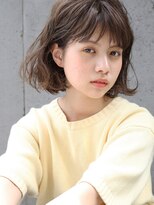 イメチェン/ホワイトブロンド/外ハネボブ/ワイドバング/表参道