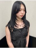 【レイヤーカット×ブルーブラック×ロング】