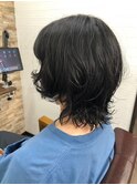 デザインカラー／レイヤーカット/ウエットヘア/オリーブベージュ