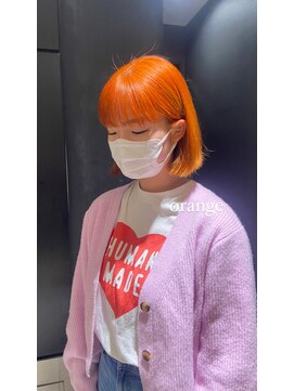アース 藤沢店(HAIR&MAKE EARTH) ブリーチハイトーン【ビビットオレンジ】