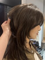 ノラ ヘアーサロン(NORA HAIR SALON) ブリーチなしマロンベージュオリーブブラウンハッシュカット