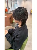 アウラ(AURA) 毛流れパーマ中華ウルフ韓国ウルフメンズカット