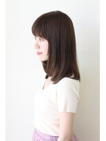 グレースバイハピネス(grace by happiness) 大人可愛いミディアムレイヤー/グレージュ 20代30代40代50代
