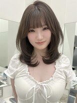 アイトーキョーエス 渋谷(AI TOKYO S)&nbsp;ミディアムレイヤーブリーチなしダブルカラーヘーゼルブラウン