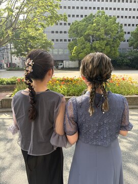 プランツヘアー 高宮店(Plants hair) お友達と一緒に^ ^結婚式お呼ばれヘアセット