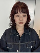 シキ オルガン 大宮(siki ORGAN) layer perm × red brown color