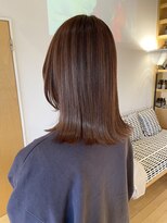 オーガニックエコ 川越(organic+eco)&nbsp;20代30代外はねミディ/イルミナカラーブラウン/髪質改善