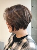 グレージュミニボブ