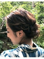浴衣アレンジ　着付け　着物　小顔アップ