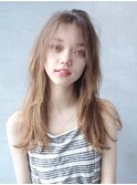 【HAVANA渋谷】大人かわいいシースルーバング×ハニーブロンド