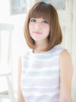 ブルー(BLUE)&nbsp;*CUORE水戸*オン眉艶カラー前下がり小顔ストレートスリークボブb