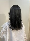 ダークオリーブアッシュ　艶髪カラー　【池袋】