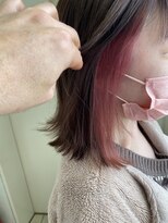 ヘアーデザイン シュシュ(hair design Chou Chou by Yone)&nbsp;インナーカラー&ピンク×ボブ♪