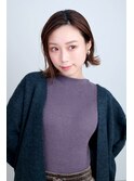 ★20代/30代/40代★　シンプル外ハネ鎖骨ボブ　UNIX港北店