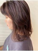 切りっぱなし_パープルブラウン_ツヤ髪_髪質改善_外ハネ_49