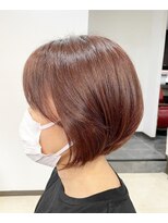 ヘアーサロン ソル(HAIR SALON SOL) 前下がりボブ/イルミナカラーコーラル
