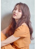 ペールベージュセクションカラーグラデーションカラー外ハネボブ
