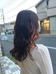 ツヤ髪スタイル/ハイトーンカラー/透明感カラー/インナーカラー