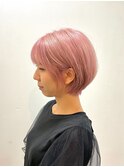 ピンク愛されショート