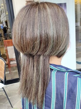 ヘアークリアー 春日部 大人可愛い前下がり個性的なウルフスタイル/春日部/30代40代50代