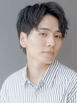 波巻きツイストスパイラル緩めパーマ大人メンズダウンパーマ