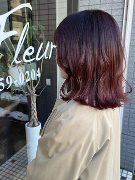 アンフルール(Un Fleur) グラデーションレッドカラー