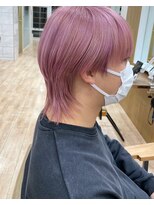 ループ(LOOP)&nbsp;メンズマッシュウルフ/ピンクカラー