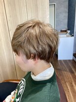 アンドブルー(and BLUE) お客様ヘアスタイル　ミルクティーベージュ　ベリーショート