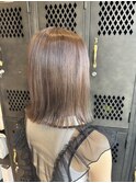 オリーブベージュ大人可愛い透明感立体感×エアストレート