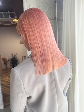ラニヘアサロン(lani hair salon) ペールオレンジカラー/オレンジブラウン/ダブルカラー