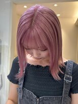 ベレーザ 渋谷(BELEZA)&nbsp;10931髪質改善ラベンダーミルクティーパープル切りっぱなしボブ