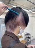 ウルフインナーカラー×ホワイトピンクラベンダー【shion】