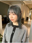 ブルージュカラー/ケアブリーチ/くびれミディ/姫カット