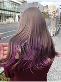 #プルエクステ#エクステインナー#インナーカラー#パープル