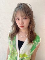 オーロ 西大寺店(ORO)&nbsp;ミルクティーベージュの可愛いセミロング