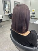 ラベンダーグレー　ケアブリーチ　ボブ　トリートメント