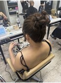 ふわふわお団子ヘア