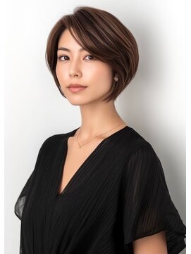 ネックス 表参道本店(nex) #ショートボブ#表参道駅#ハイライト#白髪ぼかし#白髪#白髪染め