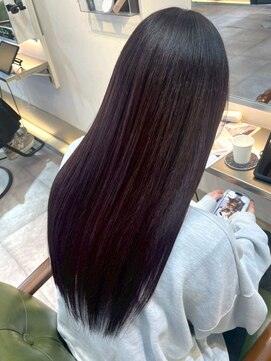 ノッポサン(Noppo3) 暗髪カラー グレージュ 髪質改善 ストレート うる艶ロング