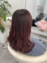 ツーバイヘアーズチーク(2 by hair. s chic)&nbsp;ボルドールビー×内巻きミディアム