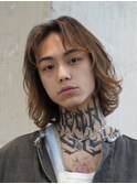 メンズミディアムサーフカールグランジパーマスパイラルパーマ