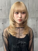 ヌーク 立川(Nuuk)&nbsp;ミルクティーブロンド/ケアブリーチ/レイヤーカット/立川/立川駅